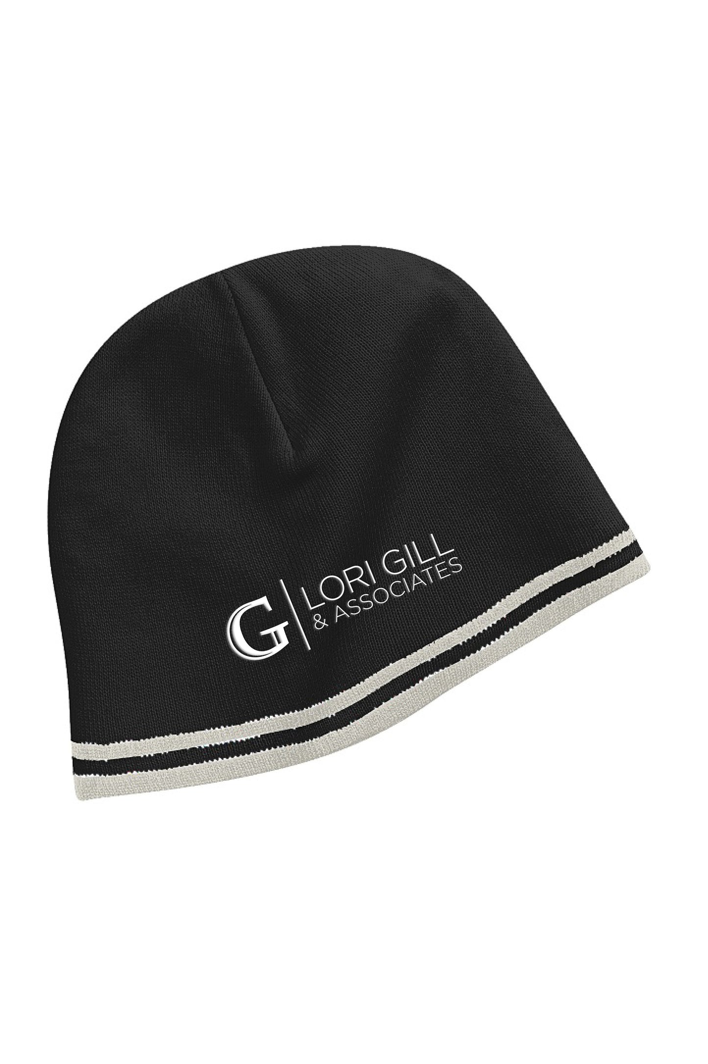Fine Knit Skull Cap with Stripes