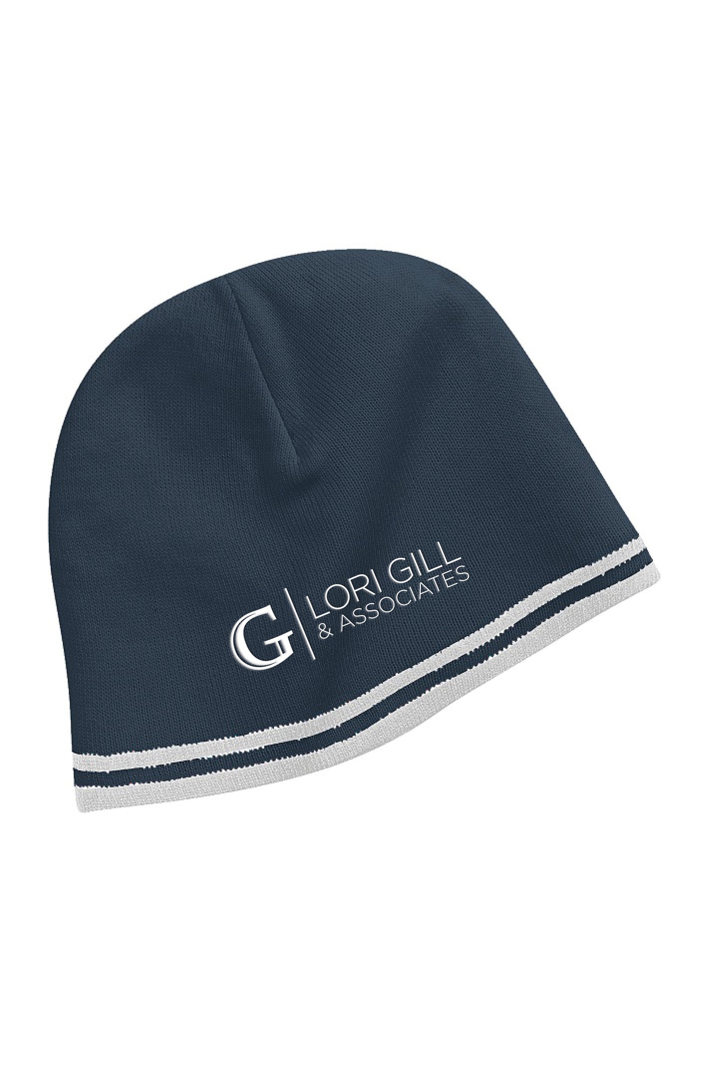Fine Knit Skull Cap with Stripes