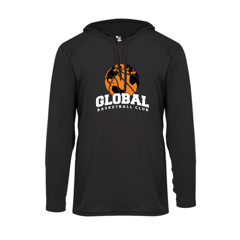 Badger Long Sleeve Hooded Tee (Unisex)