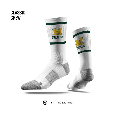 Strideline Premium Crew Socks 'Chargers'
